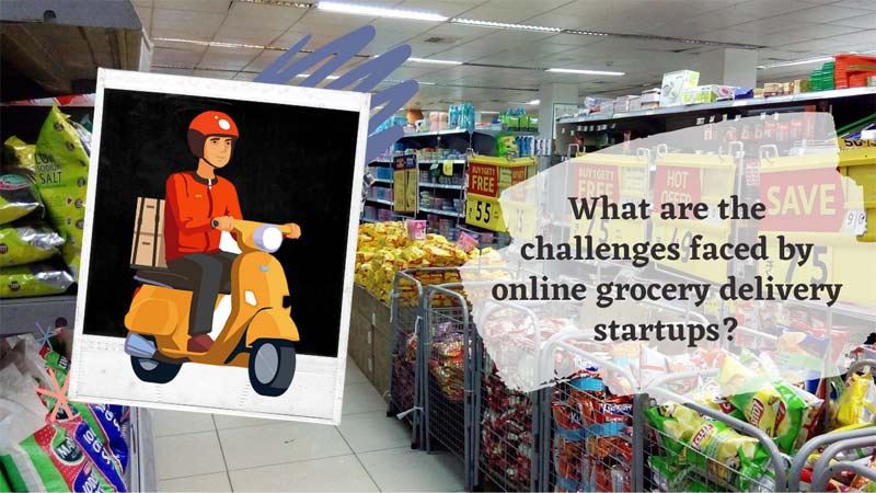 What are the challenges faced by online grocery delivery startups?