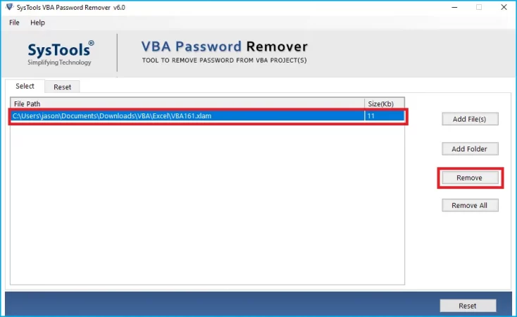 Unlock VBA Project Password